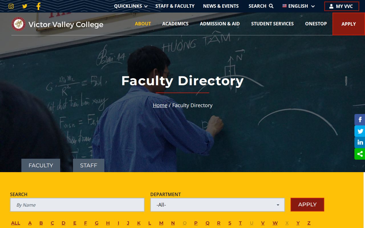Victorville people directories search at Victor Valley College